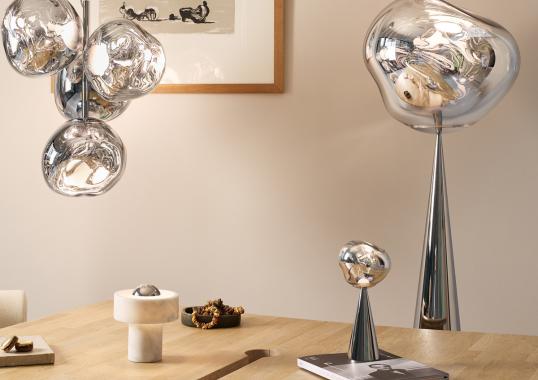 Торшер модель Melt Cone Fat Floor Lamp Led - Silver Cone от фабрики Tom Dixon