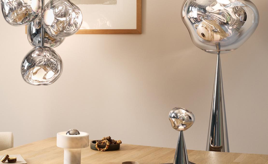 Торшер модель Melt Cone Fat Floor Lamp Led - Silver Cone от фабрики Tom Dixon