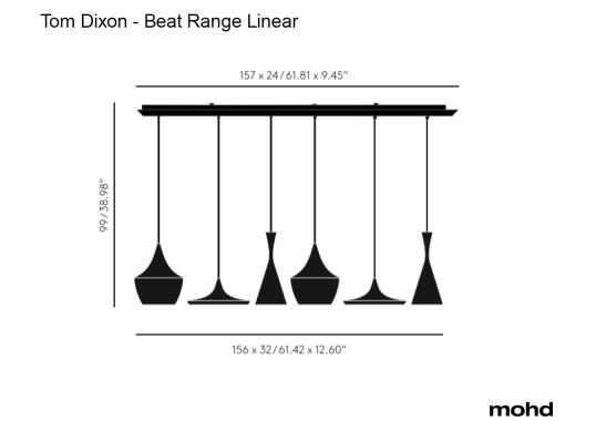 Люстра модель Beat Range Linear Penant System от фабрики Tom Dixon