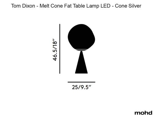 Настольная лампа Melt Cone Fat Table Lamp LED - Silver Cone от Tom Dixon image 1