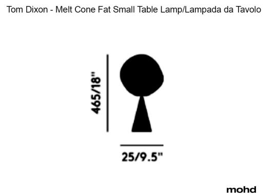Настольная лампа модель Melt Cone Fat Small Table Lamp от фабрики Tom Dixon