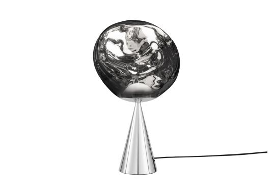 Настольная лампа модель Melt Cone Fat Table Lamp LED - Silver Cone от фабрики Tom Dixon