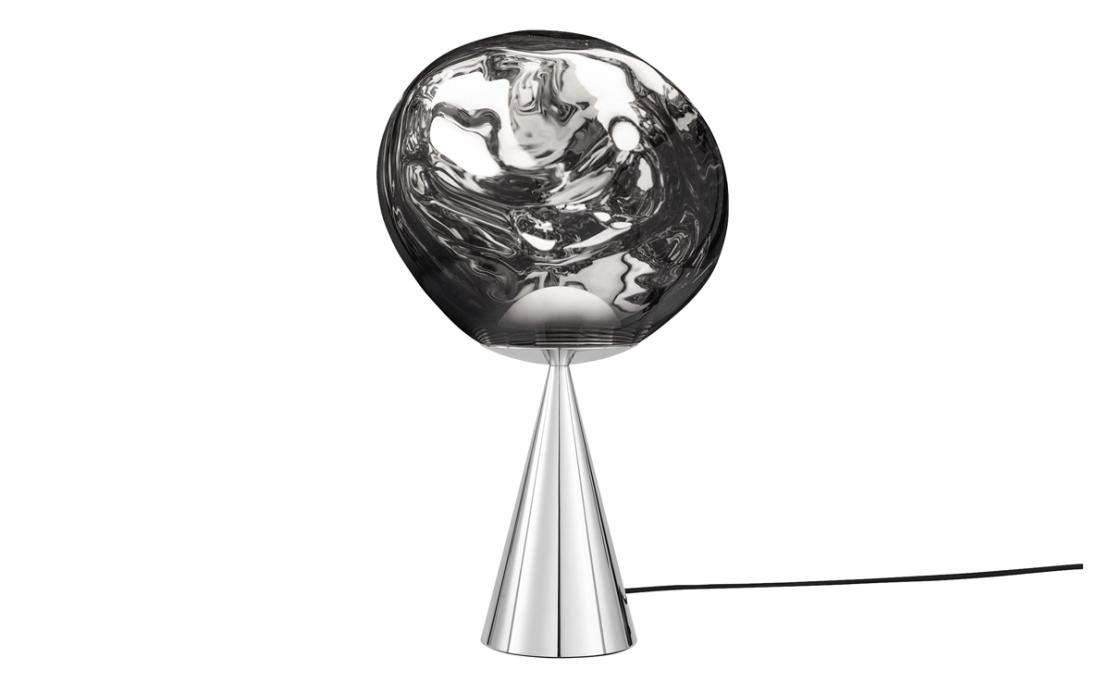 Настольная лампа модель Melt Cone Fat Table Lamp LED - Silver Cone от фабрики Tom Dixon