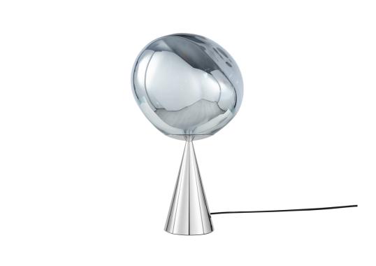 Настольная лампа модель Melt Cone Fat Table Lamp LED - Silver Cone от фабрики Tom Dixon