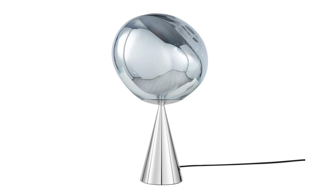 Настольная лампа модель Melt Cone Fat Table Lamp LED - Silver Cone от фабрики Tom Dixon