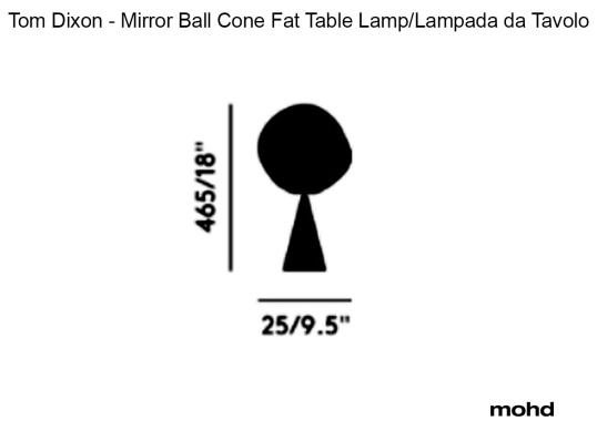 Настольная лампа модель Mirror Ball Cone Fat Table Lamp от фабрики Tom Dixon