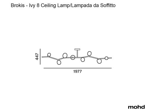 Потолочный светильник модель Ivy 8 Ceiling Lamp от фабрики Brokis