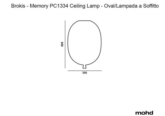 Потолочный светильник модель Memory PC1334 Ceiling lamp - Oval от фабрики Brokis