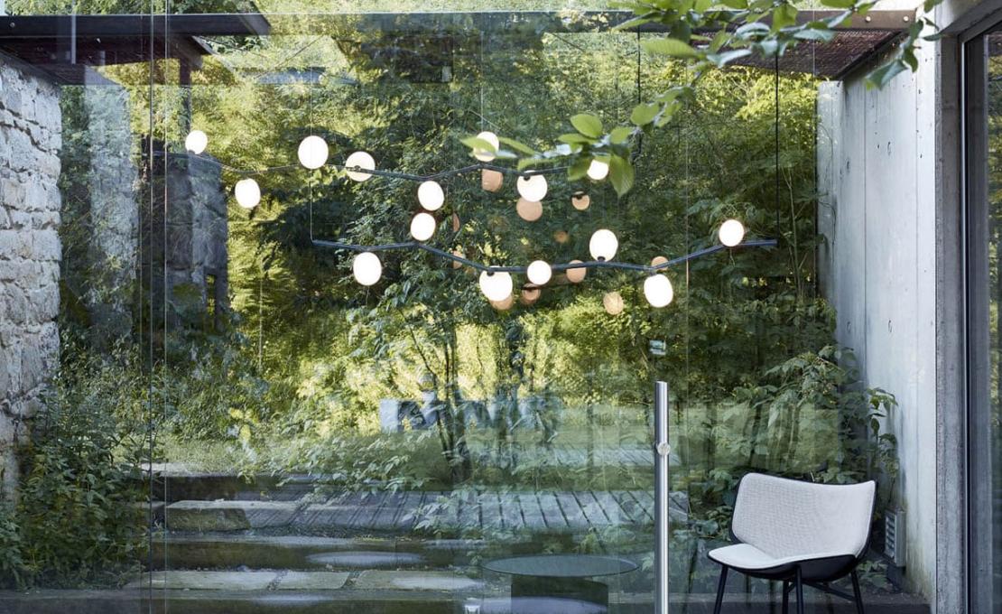 Подвесной светильник модель Ivy Horizontal 7 Suspension Lamp от фабрики Brokis