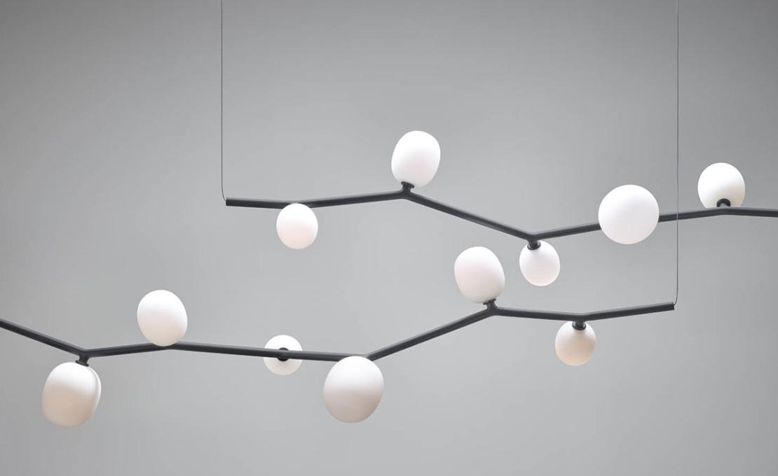 Подвесной светильник модель Ivy Horizontal 7 Suspension Lamp от фабрики Brokis