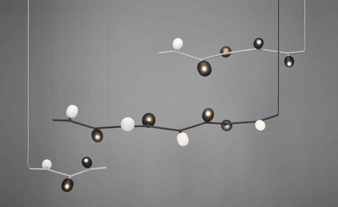 Подвесной светильник модель Ivy Horizontal 7 Suspension Lamp от фабрики Brokis