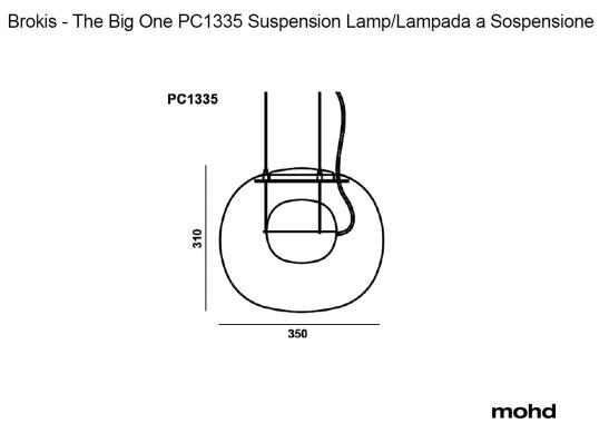 Подвесной светильник модель The Big One PC1335 Suspension Lamp от фабрики Brokis