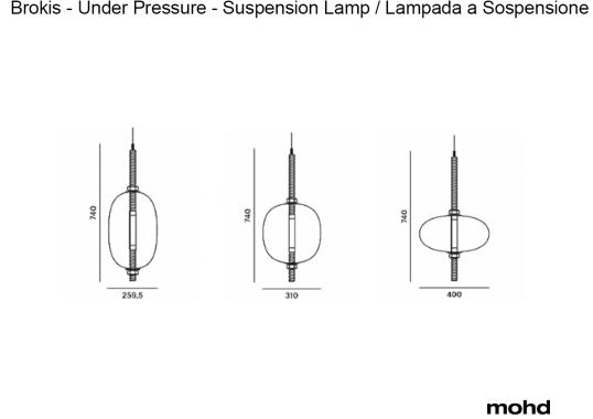 Подвесной светильник модель Under Pressure Suspension Lamp от фабрики Brokis