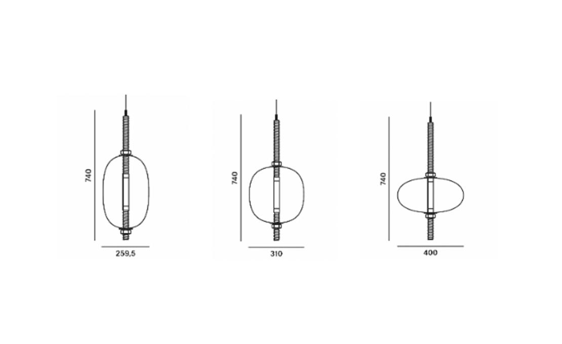 Подвесной светильник модель Under Pressure Suspension Lamp от фабрики Brokis