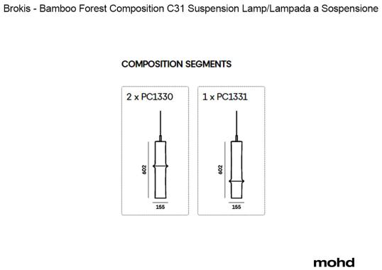 Подвесной светильник модель Bamboo Forest Composition C31 Suspension Lamp от фабрики Brokis