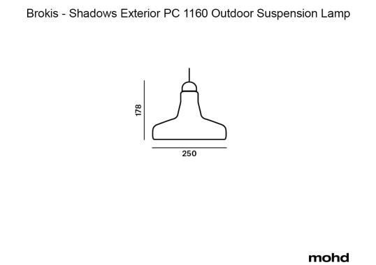 Подвесной светильник модель Shadows Exterior PC 1160 Lampada a Sospensione Outdoor от фабрики Brokis