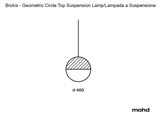 Подвесной светильник модель Geometric Circle 1/2 Top Lampada a Sospensione от фабрики Brokis