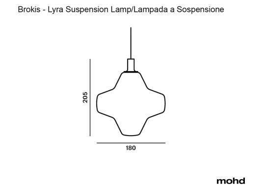 Подвесной светильник модель Lyra Suspension Lamp от фабрики Brokis