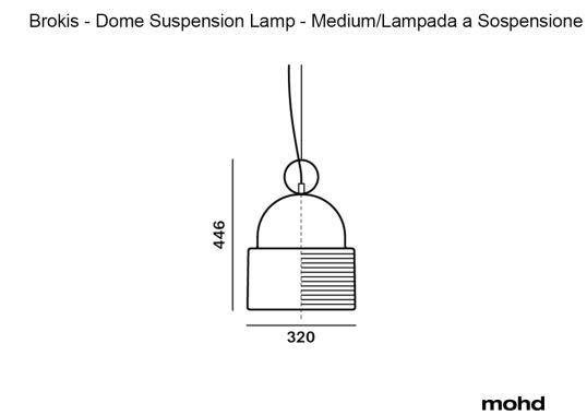 Подвесной светильник модель Dome Suspension Lamp - Medium от фабрики Brokis