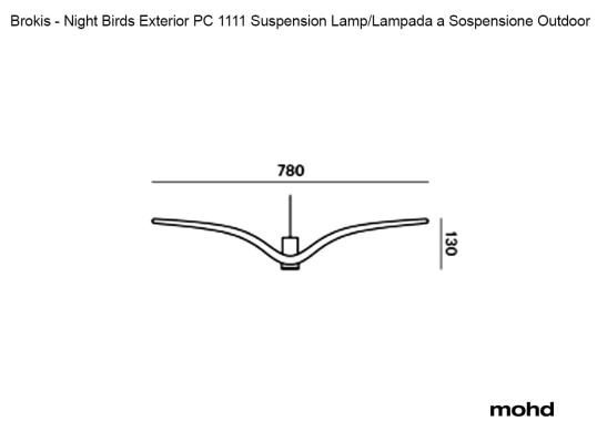 Подвесной светильник модель Night Birds PC1111 Susp Lamp Outdoor от фабрики Brokis