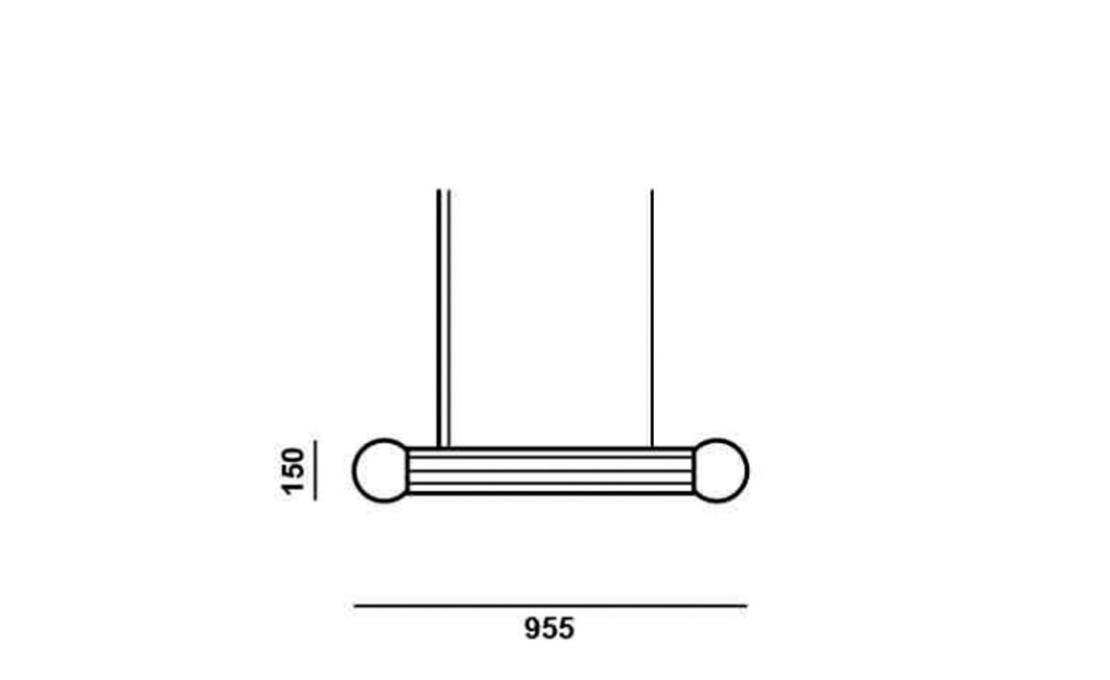 Подвесной светильник модель Prisma PC1314 Double Small 700 Suspension Lamp от фабрики Brokis