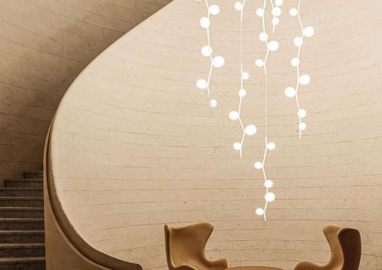 Подвесной светильник модель Ivy Vertical 8 Suspension Lamp от фабрики Brokis