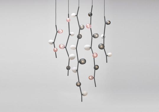 Подвесной светильник модель Ivy Vertical 8 Suspension Lamp от фабрики Brokis