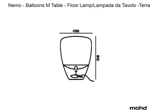 Торшер модель Balloons Medium Table/Floor Lamp от фабрики Brokis