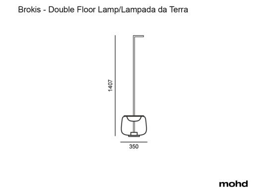 Торшер модель Double Floor Lamp от фабрики Brokis