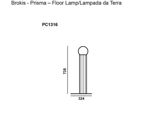 Торшер модель Prisma PC1316 Small 600 Floor Lamp от фабрики Brokis