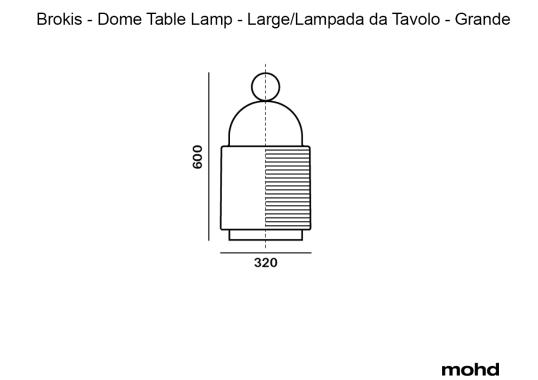 Настольная лампа модель Dome Table Lamp - Large от фабрики Brokis