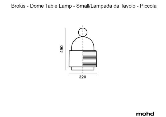 Настольная лампа модель Dome Table Lamp - Small от фабрики Brokis