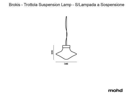 Подвесной светильник модель Trottola Suspension Lamp - S от фабрики Brokis