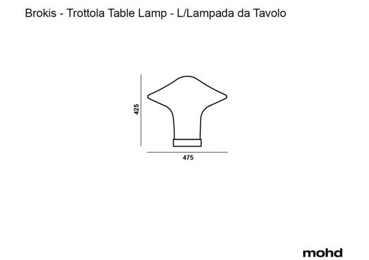 Настольная лампа модель Trottola Table Lamp - L от фабрики Brokis