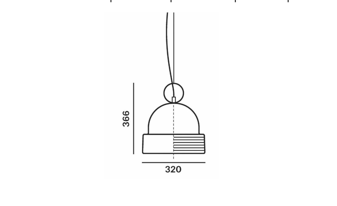 Подвесной светильник модель Dome Suspension Lamp - Small от фабрики Brokis
