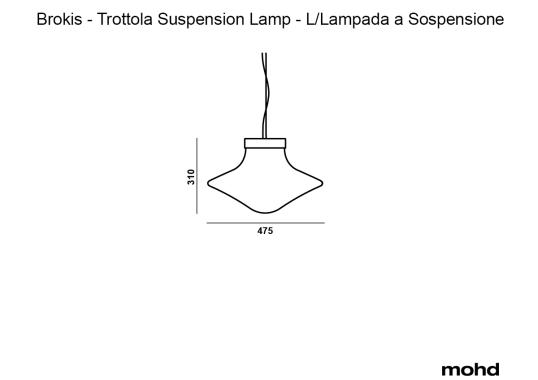 Подвесной светильник модель Trottola Suspension Lamp - L от фабрики Brokis