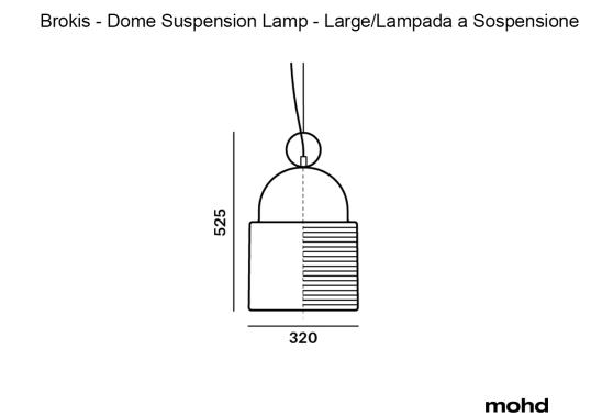 Подвесной светильник модель Dome Suspension Lamp - Large от фабрики Brokis