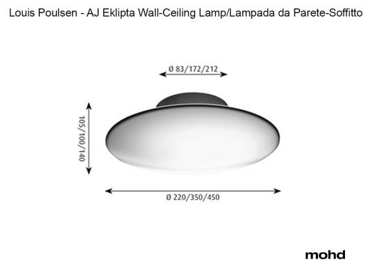 Потолочный светильник модель AJ Eklipta Lampada da Parete/Soffitto от фабрики Louis Poulsen