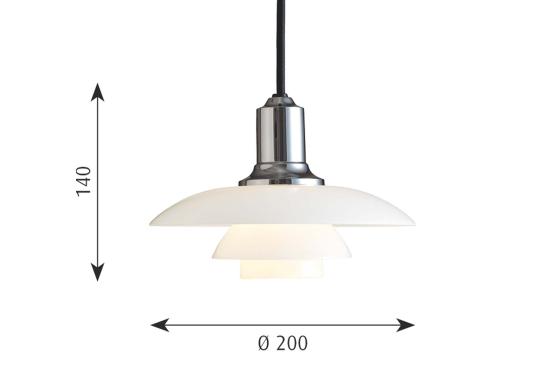 Подвесной светильник модель Ph 2/1 Lampada a Sospensione от фабрики Louis Poulsen
