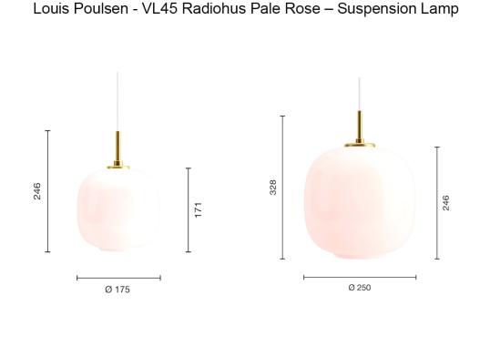 Подвесной светильник модель VL45 Radiohus Pale Rose Suspension Lamp от фабрики Louis Poulsen