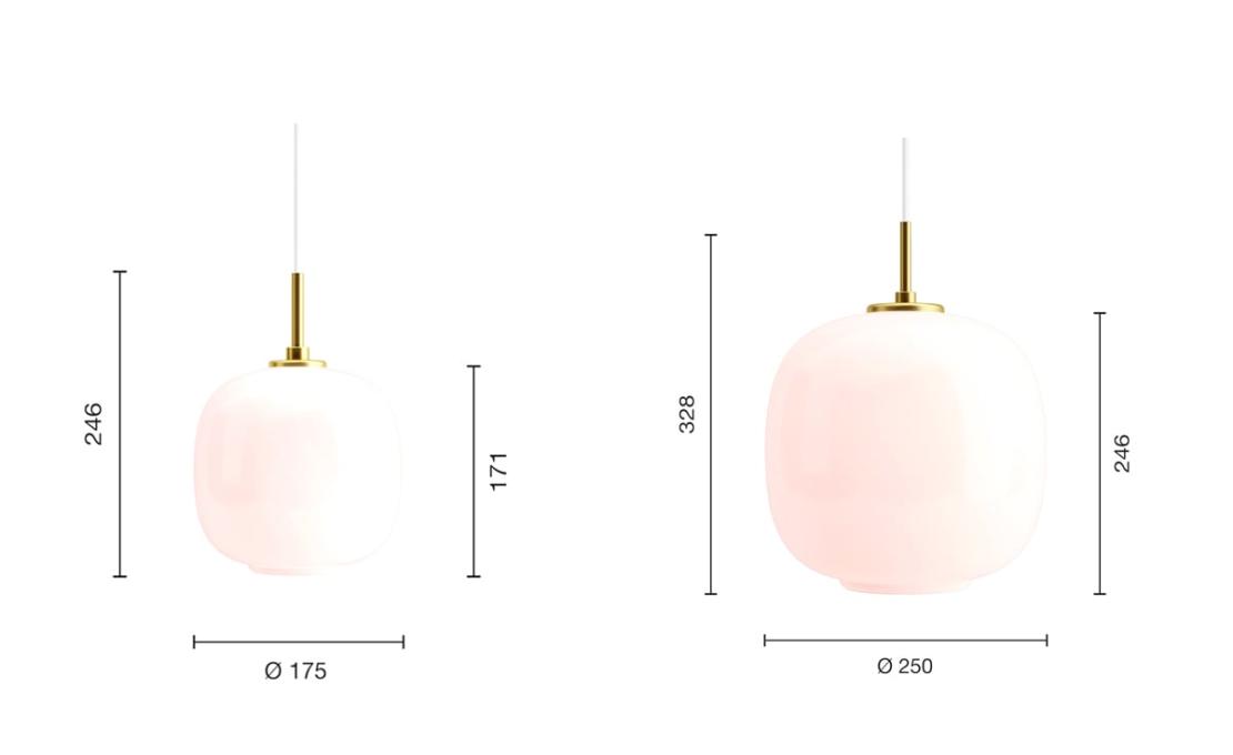 Подвесной светильник модель VL45 Radiohus Pale Rose Suspension Lamp от фабрики Louis Poulsen