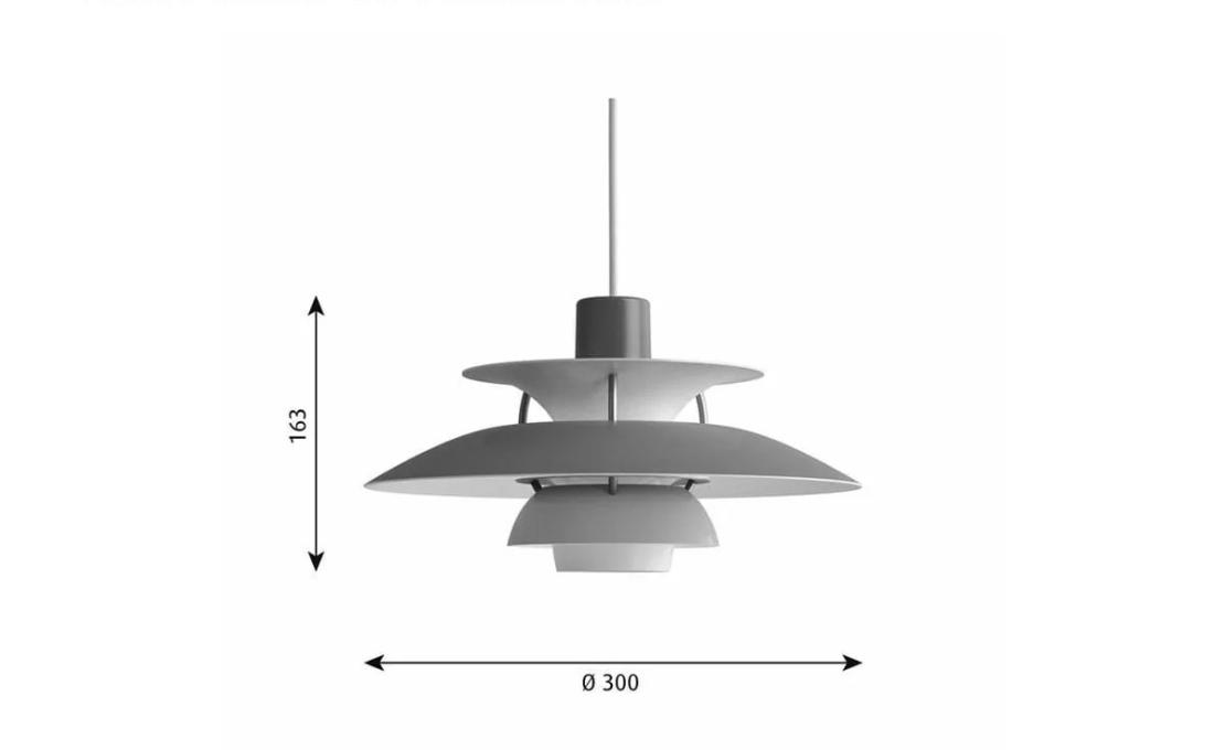Подвесной светильник модель Ph 5 Mini Monochrome Suspension Lamp от фабрики Louis Poulsen