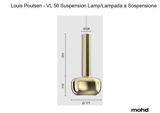 Подвесной светильник модель VL 56 Suspension Lamp от фабрики Louis Poulsen