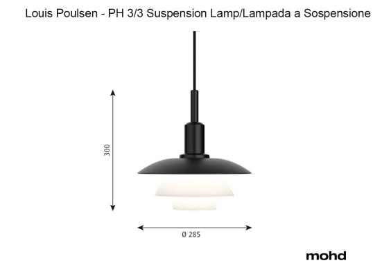Подвесной светильник модель PH 3/3 Suspension Lamp от фабрики Louis Poulsen