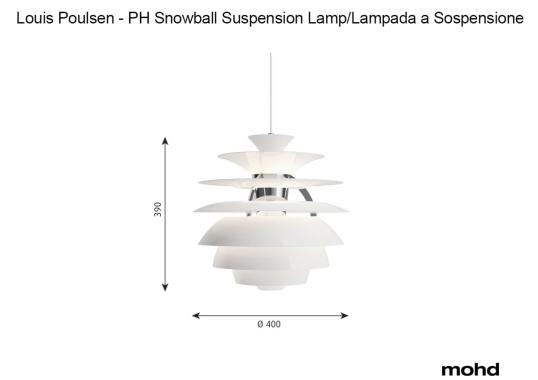Подвесной светильник модель PH Snowball Suspension lamp от фабрики Louis Poulsen