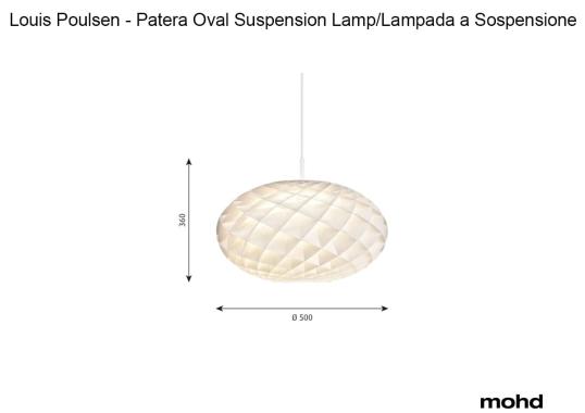 Подвесной светильник модель Patera Oval LED Suspension Lamp от фабрики Louis Poulsen