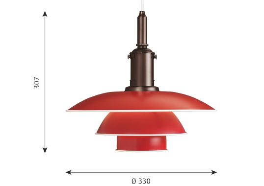 Подвесной светильник модель PH 3½-3 Lampada A Sospensione Colorata от фабрики Louis Poulsen