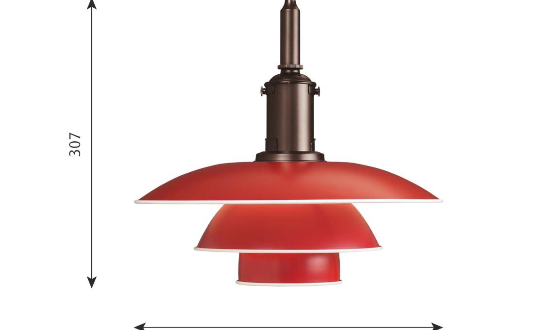 Подвесной светильник модель PH 3½-3 Lampada A Sospensione Colorata от фабрики Louis Poulsen