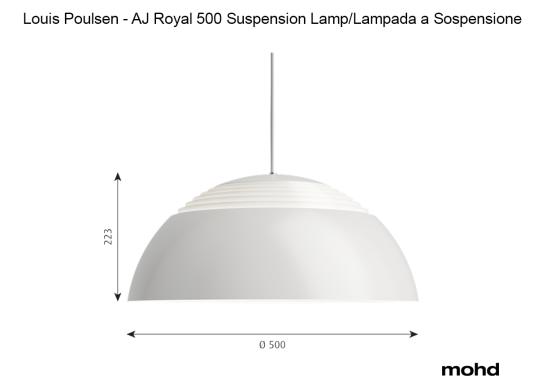 Подвесной светильник модель AJ Royal 500 Suspension Lamp от фабрики Louis Poulsen