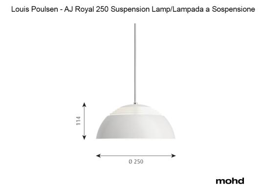 Подвесной светильник модель AJ Royal 250 Suspension Lamp от фабрики Louis Poulsen